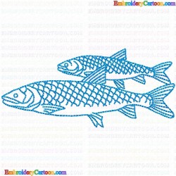 Fishes 374 Embroidery Design