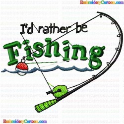 Fishing 10 Embroidery Design