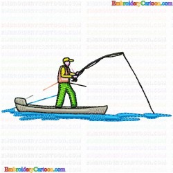 Fishing 33 Embroidery Design