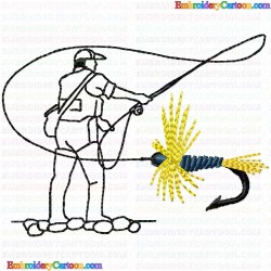 Fishing 37 Embroidery Design