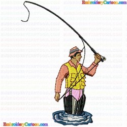 Fishing 41 Embroidery Design