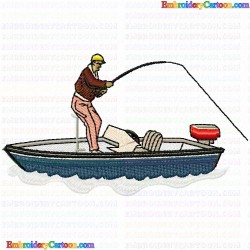 Fishing 42 Embroidery Design