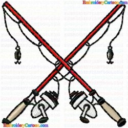 Fishing 46 Embroidery Design