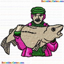 Fishing 48 Embroidery Design