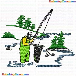 Fishing 9 Embroidery Design