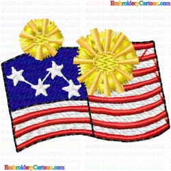 Flags 4 Embroidery Design
