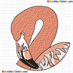 Flamingos 15 Embroidery Design