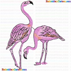 Flamingos 3 Embroidery Design