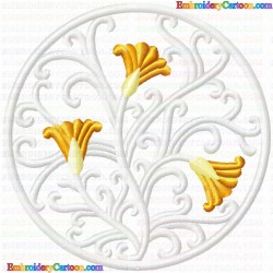 Floral Filigree 13 Embroidery Design