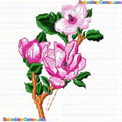 Flowers and Tree 1009 Embroidery Design