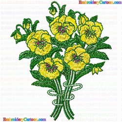 Flowers and Tree 1018 Embroidery Design