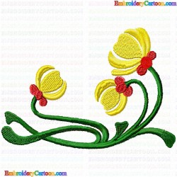 Flowers and Tree 1030 Embroidery Design