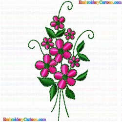 Flowers and Tree 1049 Embroidery Design