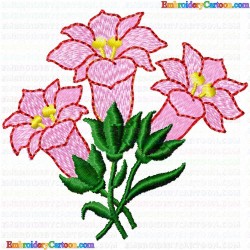 Flowers and Tree 1050 Embroidery Design