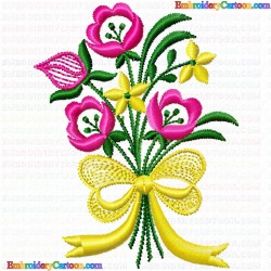 Flowers and Tree 1057 Embroidery Design