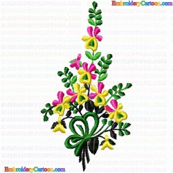 Flowers and Tree 1076 Embroidery Design