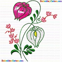 Flowers and Tree 1099 Embroidery Design