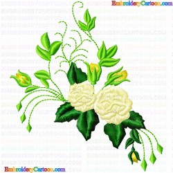 Flowers and Tree 10 Embroidery Design