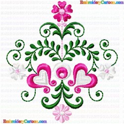 Flowers and Tree 1118 Embroidery Design