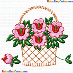 Flowers and Tree 1123 Embroidery Design