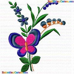 Flowers and Tree 1134 Embroidery Design