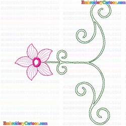 Flowers and Tree 1187 Embroidery Design