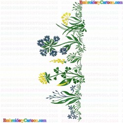 Flowers and Tree 1200 Embroidery Design