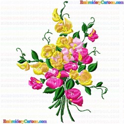 Flowers and Tree 1210 Embroidery Design