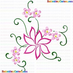 Flowers and Tree 1217 Embroidery Design