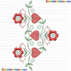 Flowers and Tree 1219 Embroidery Design