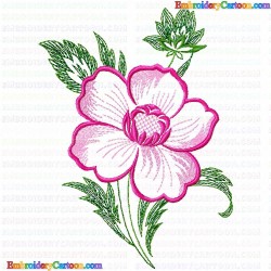 Flowers and Tree 1222 Embroidery Design