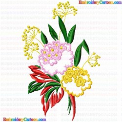 Flowers and Tree 1223 Embroidery Design