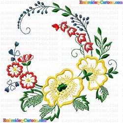 Flowers and Tree 1224 Embroidery Design