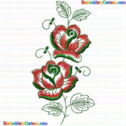 Flowers and Tree 1225 Embroidery Design