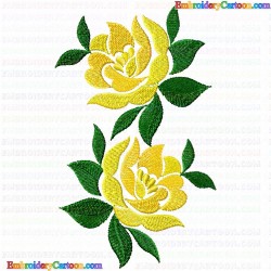 Flowers and Tree 1229 Embroidery Design