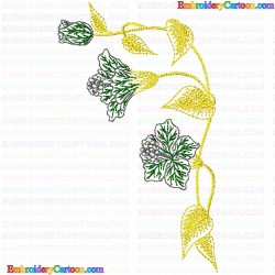 Flowers and Tree 1236 Embroidery Design