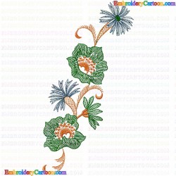 Flowers and Tree 1238 Embroidery Design