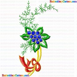 Flowers and Tree 123 Embroidery Design