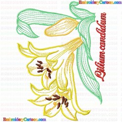 Flowers and Tree 1242 Embroidery Design