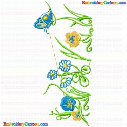 Flowers and Tree 1244 Embroidery Design