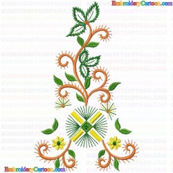 Flowers and Tree 1252 Embroidery Design