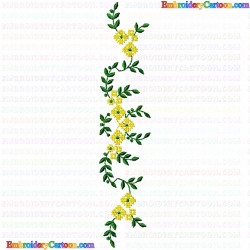 Flowers and Tree 1253 Embroidery Design