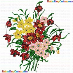 Flowers and Tree 1255 Embroidery Design