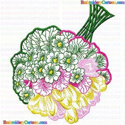 Flowers and Tree 1259 Embroidery Design