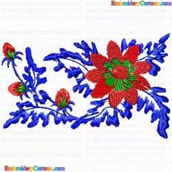 Flowers and Tree 125 Embroidery Design