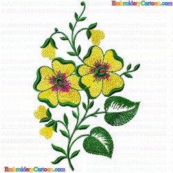 Flowers and Tree 1260 Embroidery Design