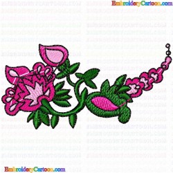 Flowers and Tree 1281 Embroidery Design