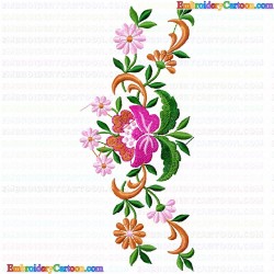 Flowers and Tree 1308 Embroidery Design