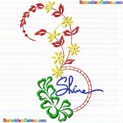 Flowers and Tree 130 Embroidery Design