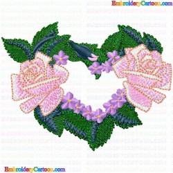 Flowers and Tree 1313 Embroidery Design